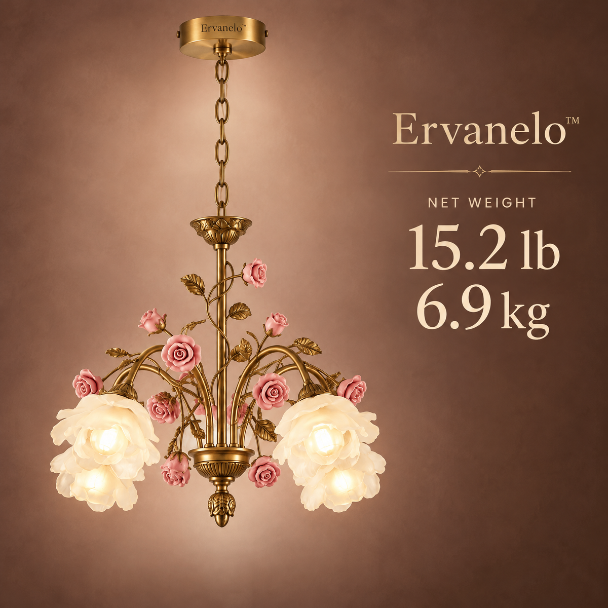 Ervanelo™ Capri 4-Light Capiz Shell Pendant Chandelier