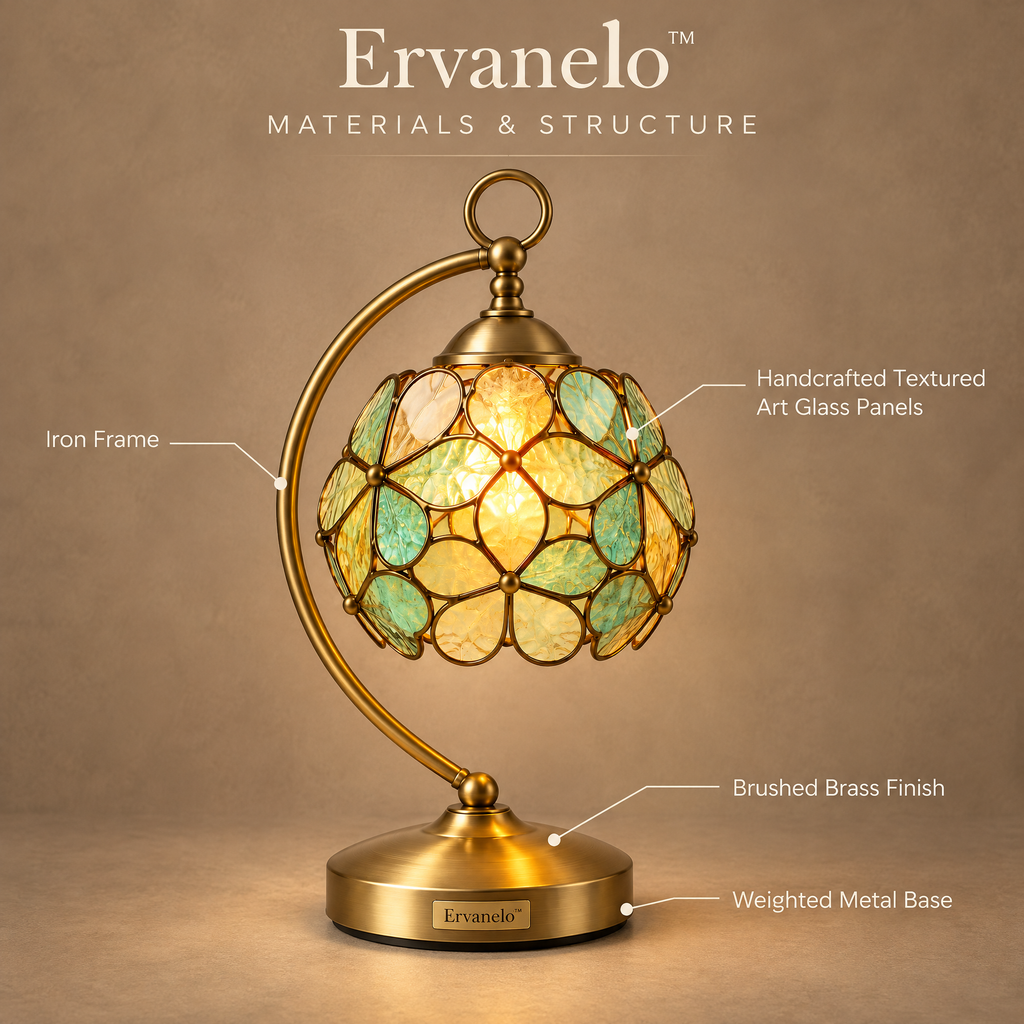 Ervanelo™ Aureline Mosaic Glass Accent Table Lamp