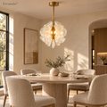 Ervanelo™ Aurelia 3-Light Petal Glass Pendant Chandelier