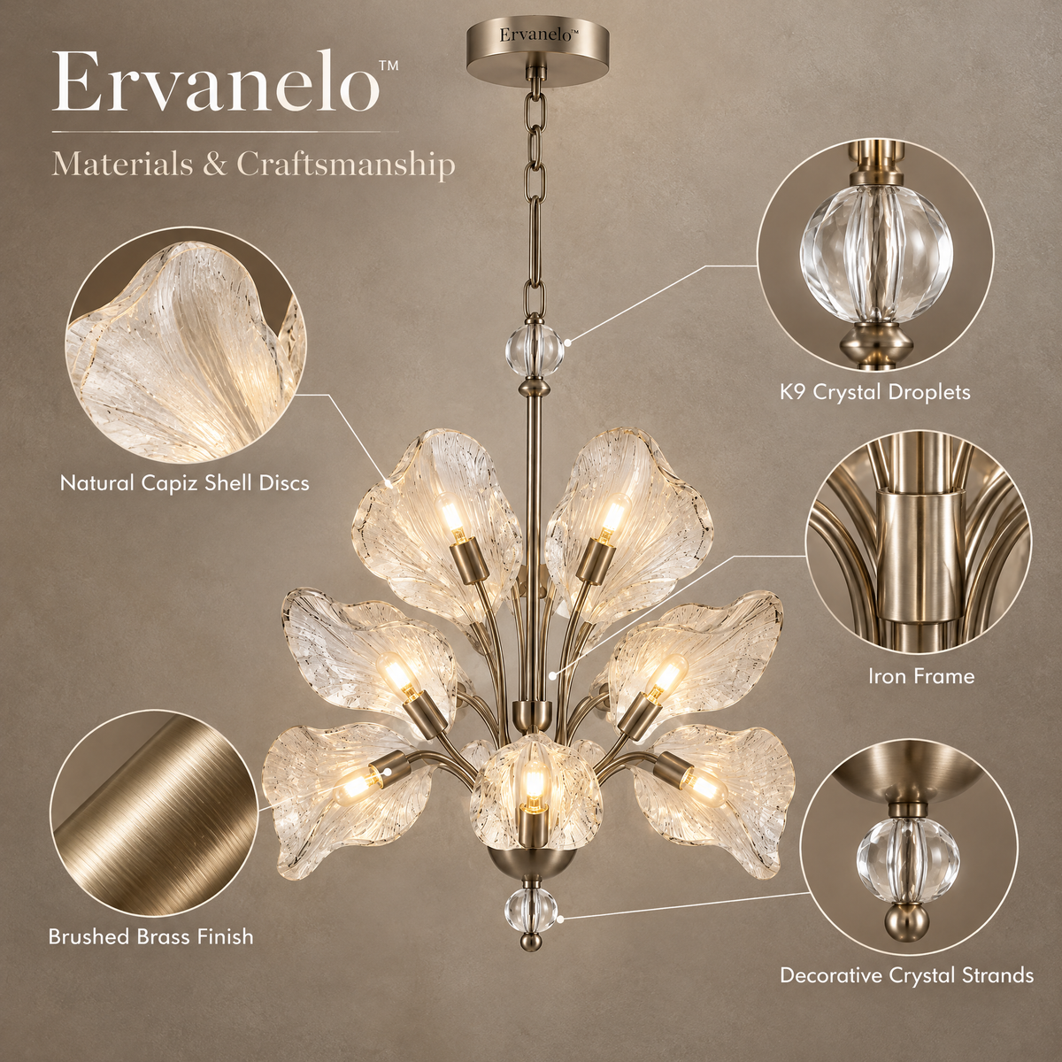 Ervanelo™ Rosalie 5-Light Floral Rose Chandelier