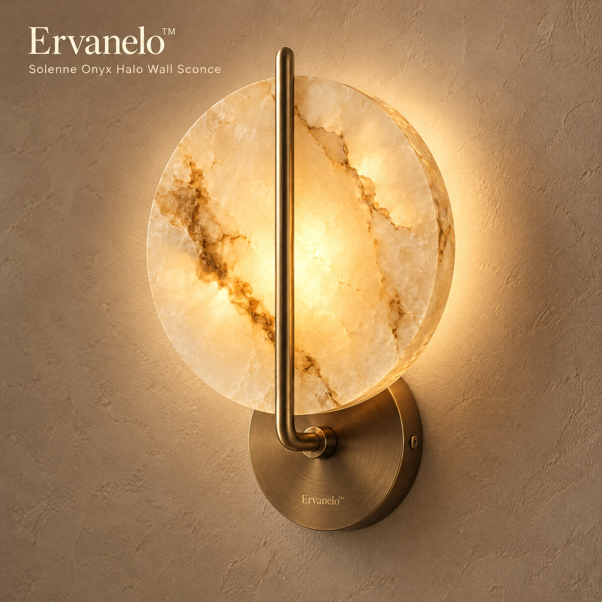 Ervanelo™ Solenne Onyx Halo Wall Sconce