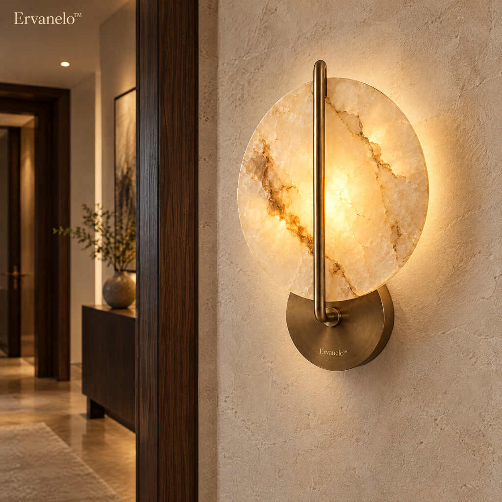 Ervanelo™ Solenne Onyx Halo Wall Sconce