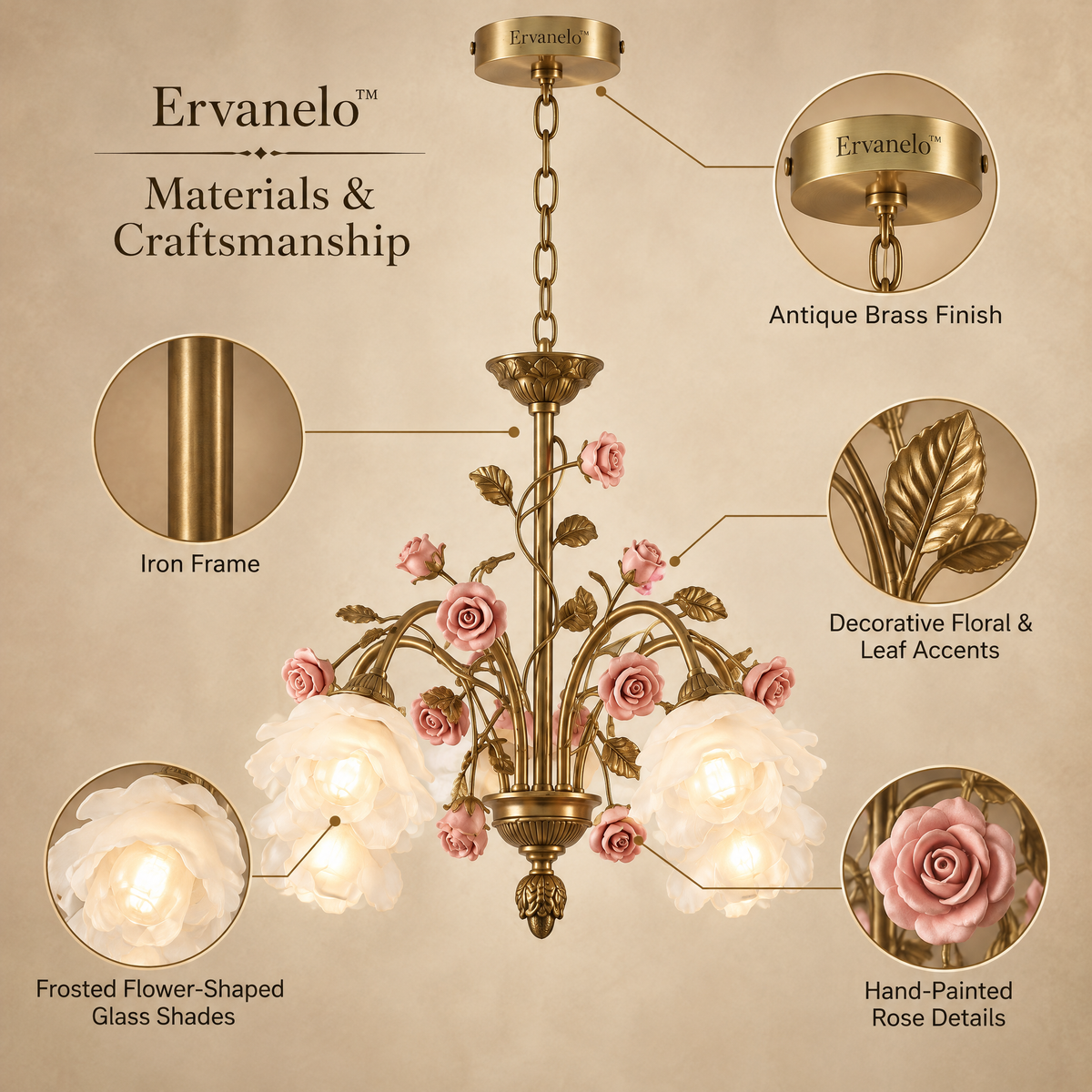 Ervanelo™ Capri 4-Light Capiz Shell Pendant Chandelier